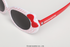 Detalhe do laço decorativo vermelho no Óculos de Sol Infantil Hello Kitty Bubble Branco Sanrio