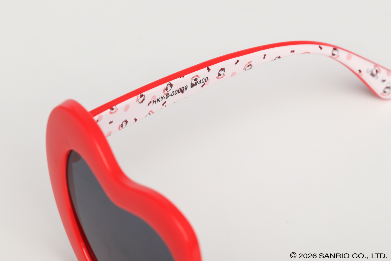 Coração vermelho intenso Óculos infantojuvenil Hello Kitty Love Sanrio