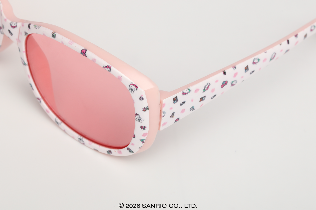 Detalhe brilho sparkle no Óculos Infantil Hello Kitty Sparkle Rosa