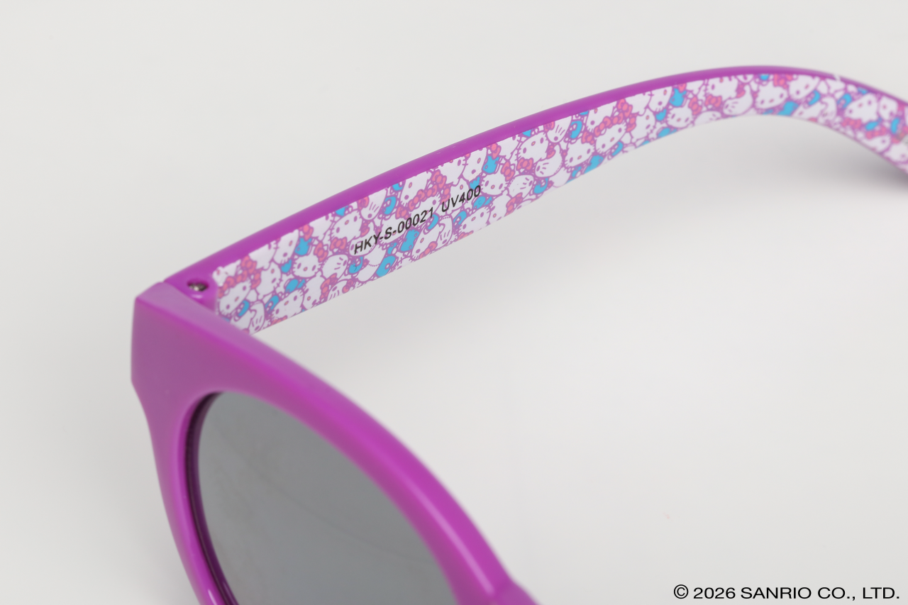 Armação roxa vibrante com lente espelhada Óculos Hello Kitty Dolly Roxo